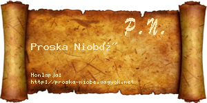 Proska Niobé névjegykártya